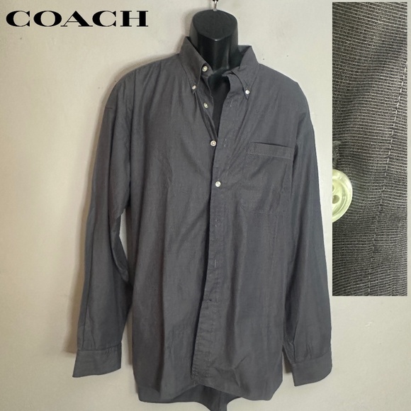 Coach Button Down XL 17.5 neck Gently worn 100% cotton 26.5